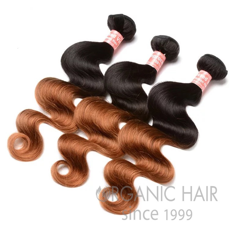 Ombre color hair human weave hair extensions